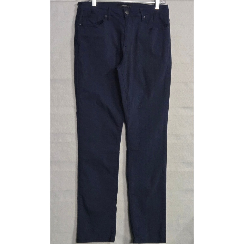 Ethanol Mens Navy Blue Slim Straight Leg Pants 38x32 Stretch Casual Trousers